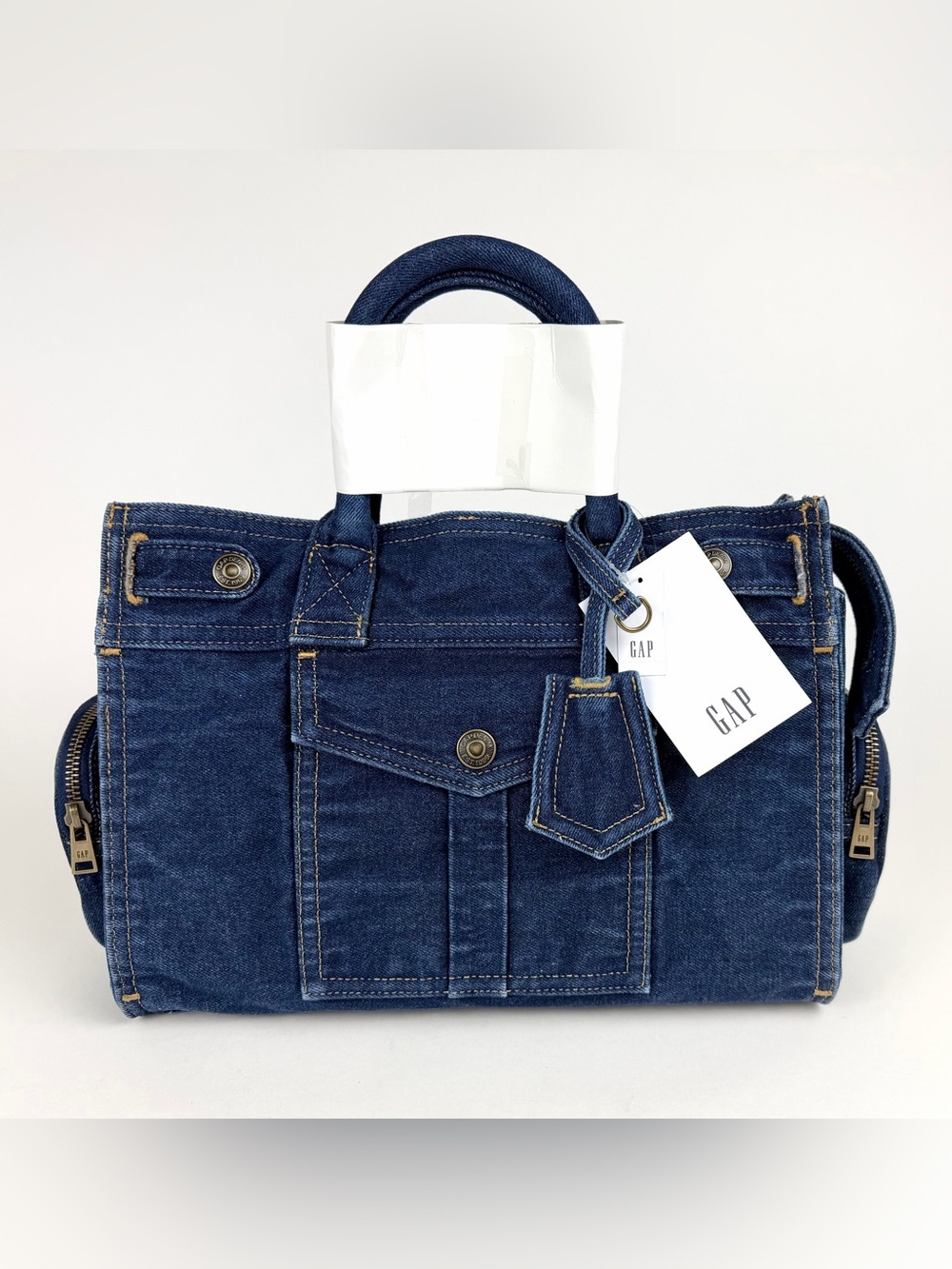 Gap’s Denim Five Pocket Satchel in Dark Wash, NWT